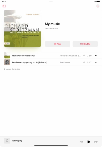 Go to the required category or playlist and press the required audio file. Go to the required category or playlist and press the required audio file.