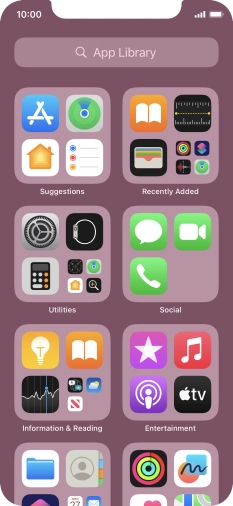 Press the required app. Press the required app.