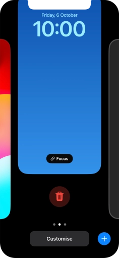 Press the delete icon. Press the delete icon.