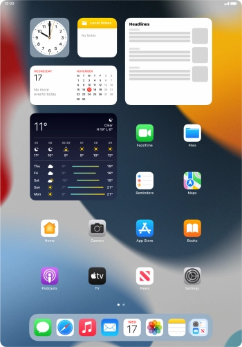 Press the music player icon. Press the music player icon.