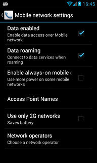 Turn mobile data on or off - Huawei Ascend Y300 - Telstra
