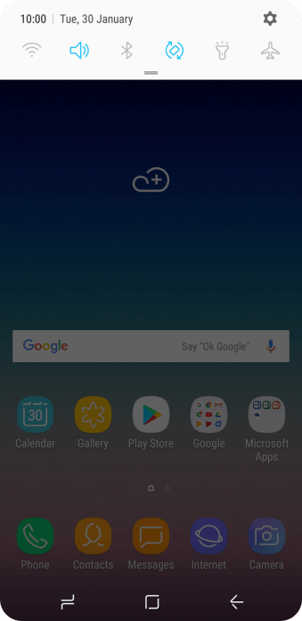 Press the settings icon. Press the settings icon.