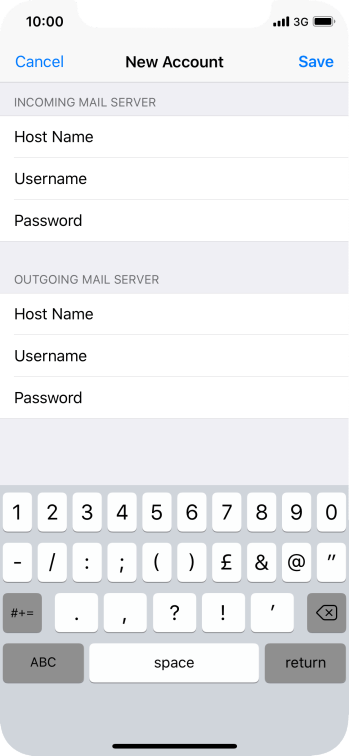 Press Save. Your email account has now been set up. To select more settings for incoming and outgoing server, proceed with the following steps. Press Save. Your email account has now been set up. To select more settings for incoming and outgoing server, proceed with the following steps.