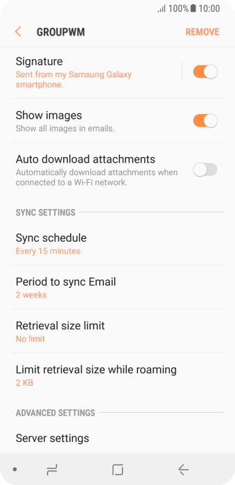 Press Sync schedule. Press Sync schedule.