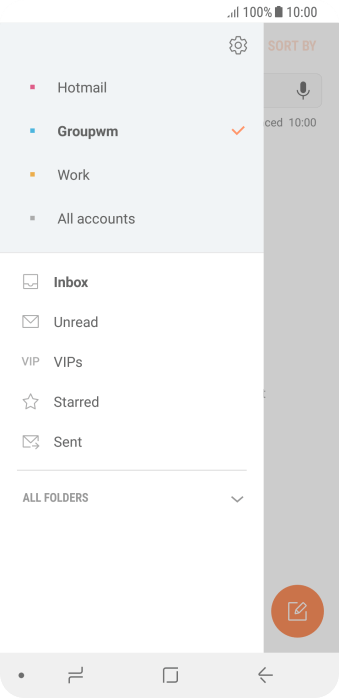Press the settings icon. Press the settings icon.