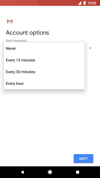 Press the required setting. Press the required setting.