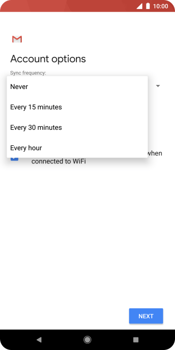 Press the required setting. Press the required setting.