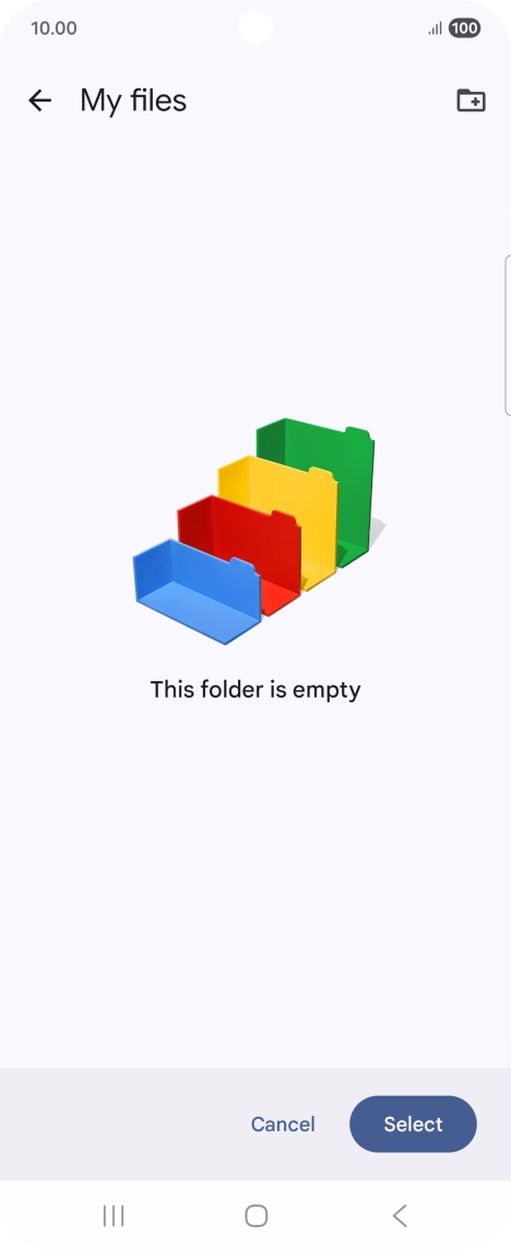 To create a new folder, press the new folder icon and follow the instructions on the screen to create a new folder. To create a new folder, press the new folder icon and follow the instructions on the screen to create a new folder.