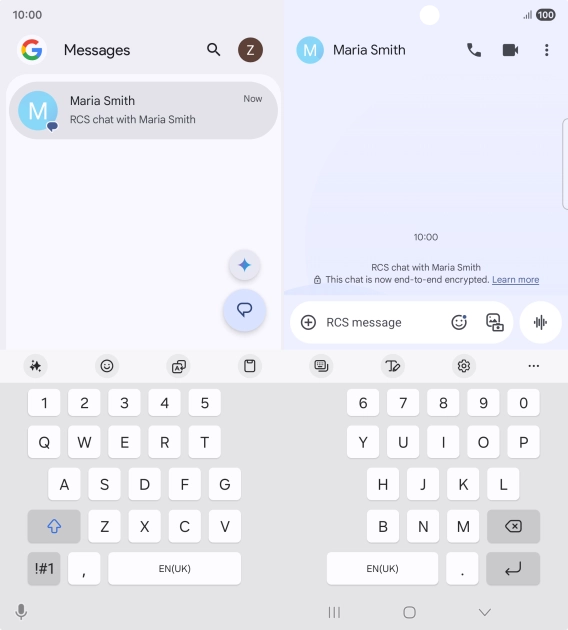 Select an existing conversation or create a new message and press the AI icon. Select an existing conversation or create a new message and press the AI icon.