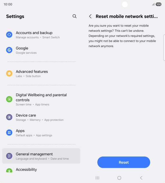 Press Reset. Press Reset.
