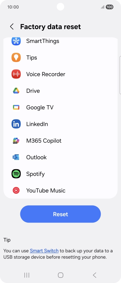 Press Reset. Press Reset.
