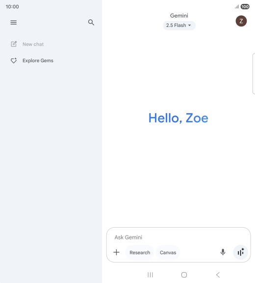 Press the profile icon. Press the profile icon.