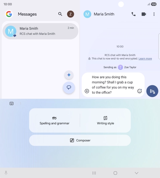 To change the writing style of your text, press Writing style and follow the instructions on the screen to use the function. To change the writing style of your text, press Writing style and follow the instructions on the screen to use the function.