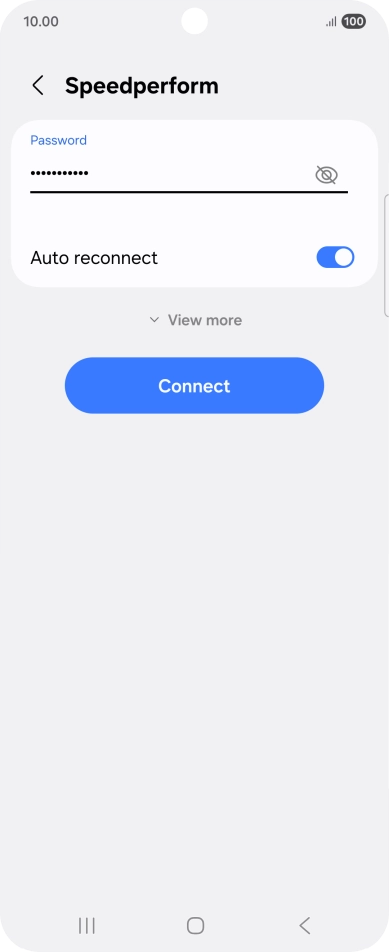 Key in the password for the Wi-Fi network and press Connect. Key in the password for the Wi-Fi network and press Connect.