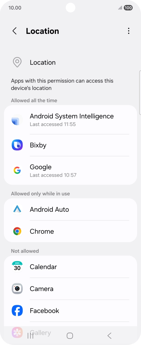 Press the required app. Press the required app.