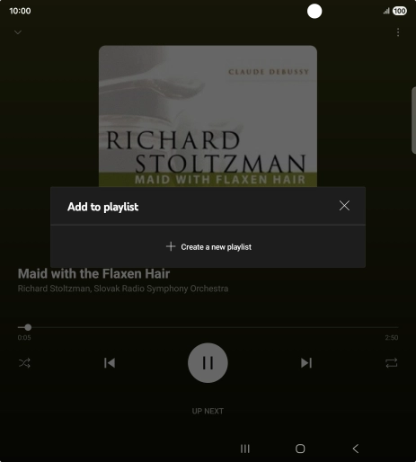 Press Create a new playlist. Press Create a new playlist.