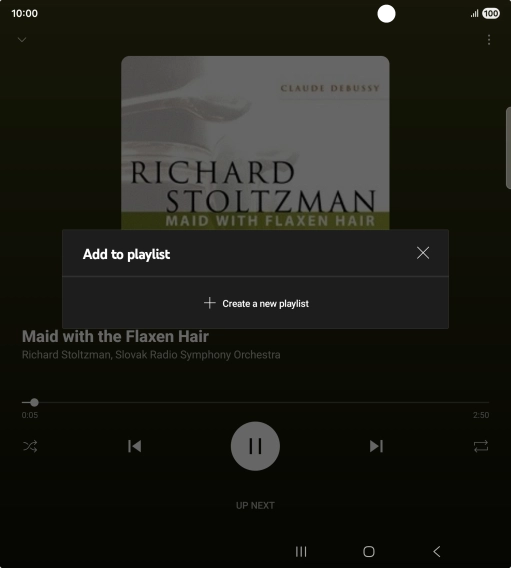 Press Create a new playlist. Press Create a new playlist.