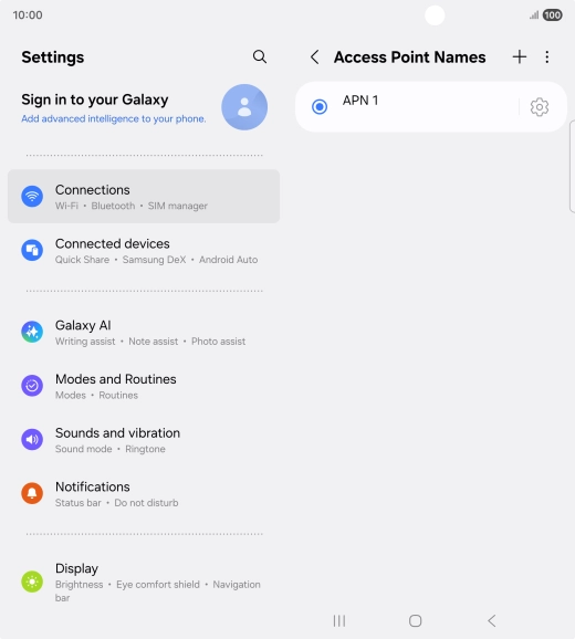 Press the add icon. Press the add icon.