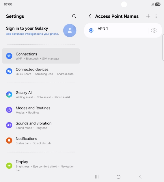 Press the add icon. Press the add icon.