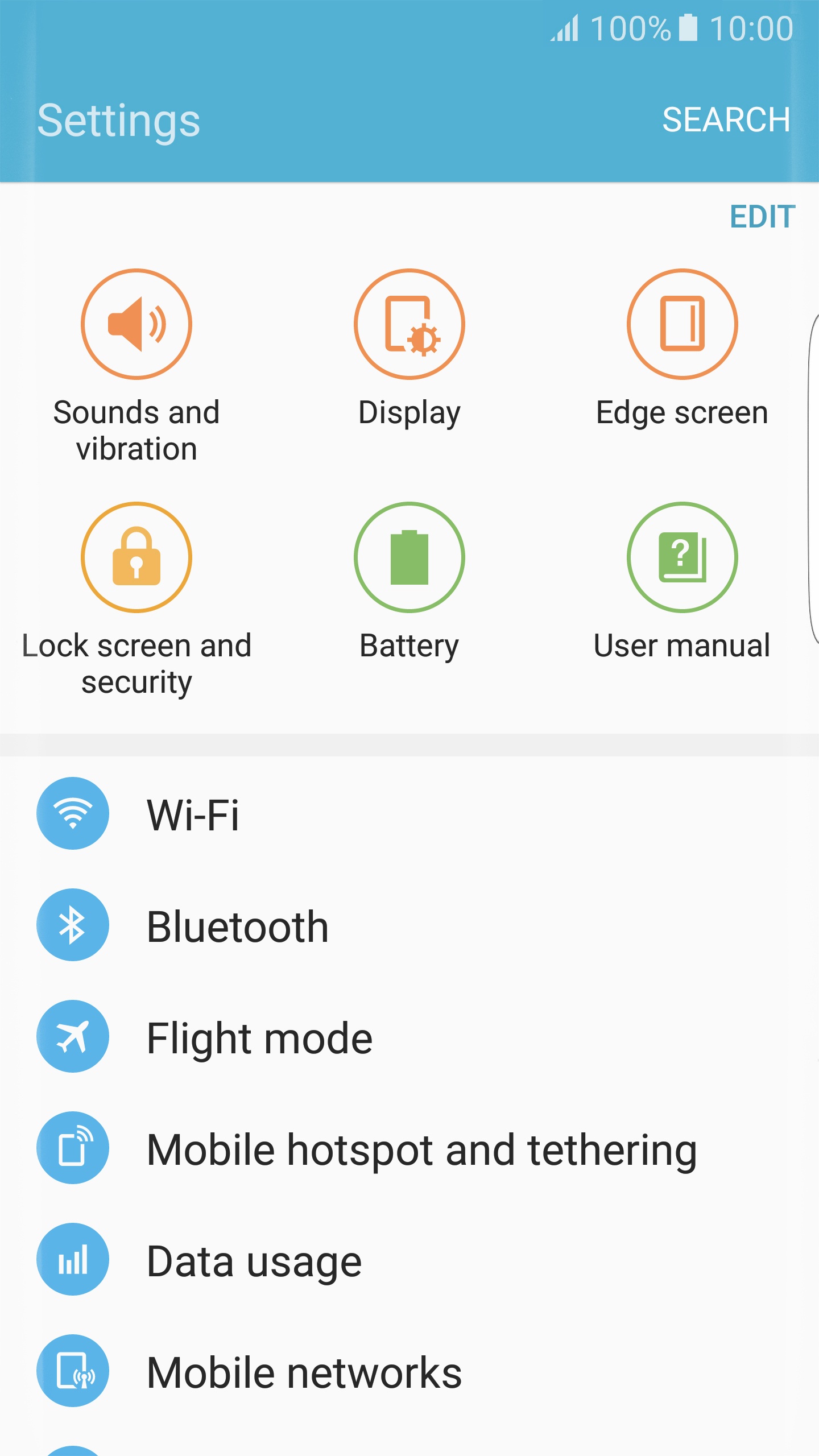 Turn data roaming on or off - Samsung Galaxy S7 edge (Android 6.0