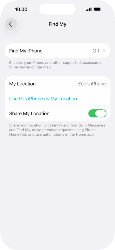 Press Find My iPhone. Press Find My iPhone.
