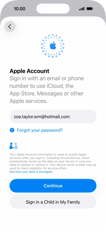 Press Continue. Press Continue.