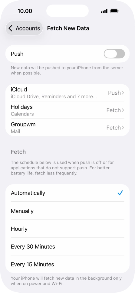 If you turn off the function, press the required setting. If you turn off the function, press the required setting.