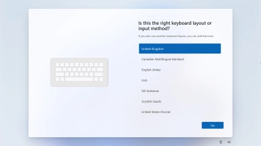 Click the required keyboard layout. Click the required keyboard layout.