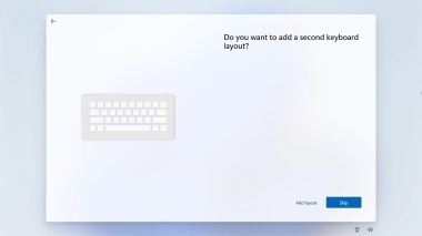Follow the instructions on the screen.to add more keyboard layouts or click Skip. Follow the instructions on the screen.to add more keyboard layouts or click Skip.