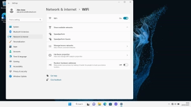 Click the required Wi-Fi network. Click the required Wi-Fi network.