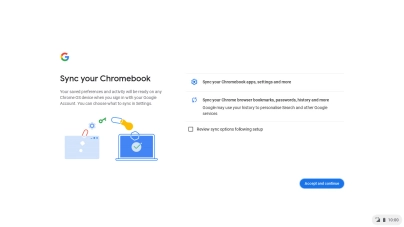 Click Accept and continue. Click Accept and continue.