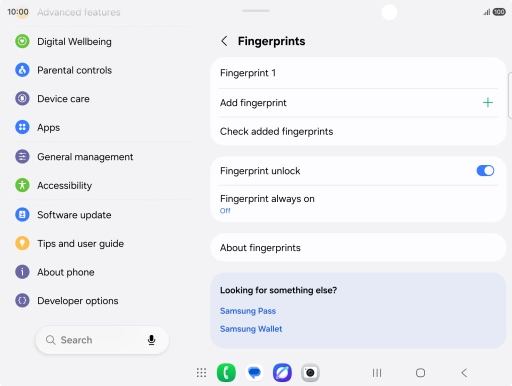 Press the required settings to turn them on or off. Press the required settings to turn them on or off.