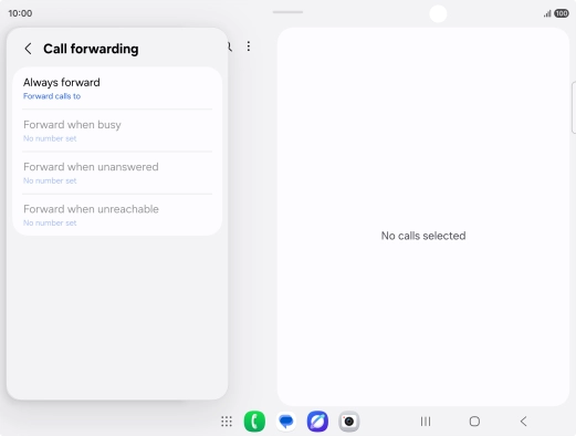 Press the required divert type. Press the required divert type.