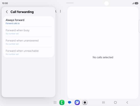 Press the required divert type. Press the required divert type.