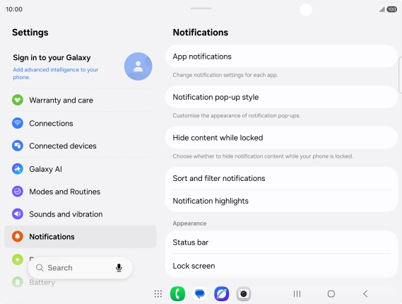 Press App notifications. Press App notifications.