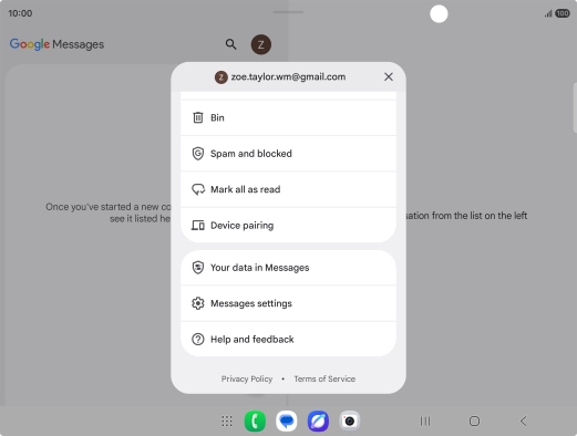 Press Messages settings. Press Messages settings.