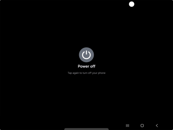 Press Power off. Press Power off.