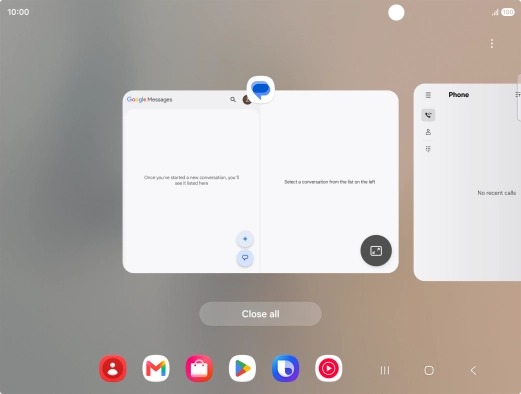 To end one running application, slide your finger upwards on the required application. To end one running application, slide your finger upwards on the required application.