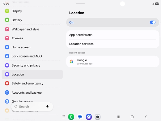 Press App permissions. Press App permissions.