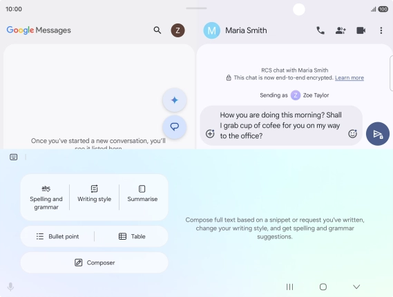 To check your text for grammatical and spelling errors, press Spelling and grammar and follow the instructions on the screen to use the function. To check your text for grammatical and spelling errors, press Spelling and grammar and follow the instructions on the screen to use the function.
