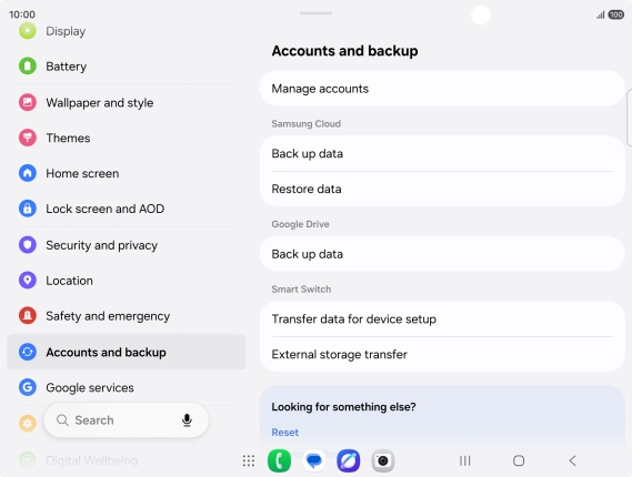 Press Manage accounts. Press Manage accounts.