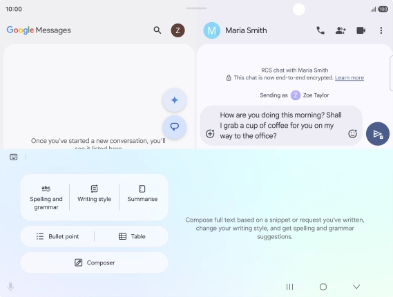 To change the writing style of your text, press Writing style and follow the instructions on the screen to use the function. To change the writing style of your text, press Writing style and follow the instructions on the screen to use the function.