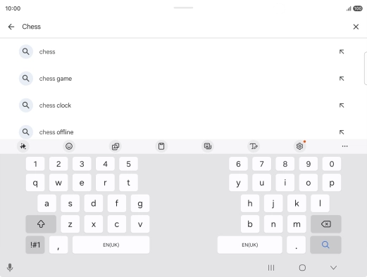 Key in the name or subject of the required app and press the search icon. Key in the name or subject of the required app and press the search icon.