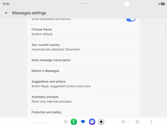 Press Gemini in Messages. Press Gemini in Messages.