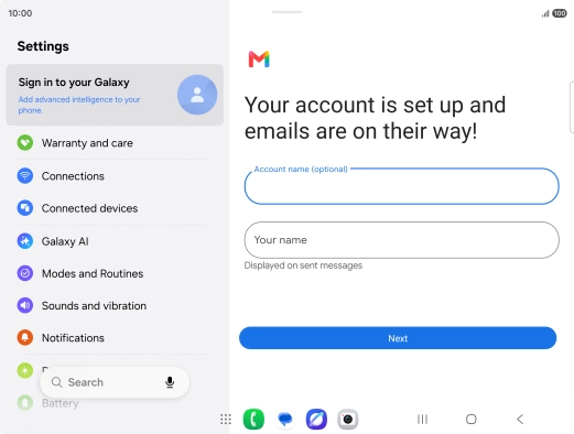 Press Your name and key in the required sender name. Press Your name and key in the required sender name.