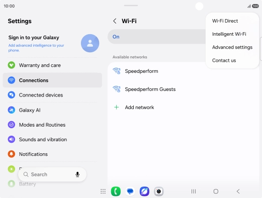 Press Intelligent Wi-Fi. Press Intelligent Wi-Fi.