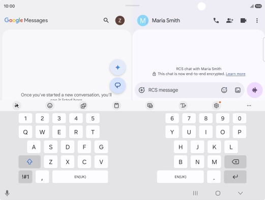 Select an existing conversation or create a new message and press the AI icon. Select an existing conversation or create a new message and press the AI icon.