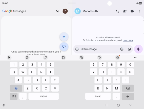 Select an existing conversation or create a new message and press the AI icon. Select an existing conversation or create a new message and press the AI icon.