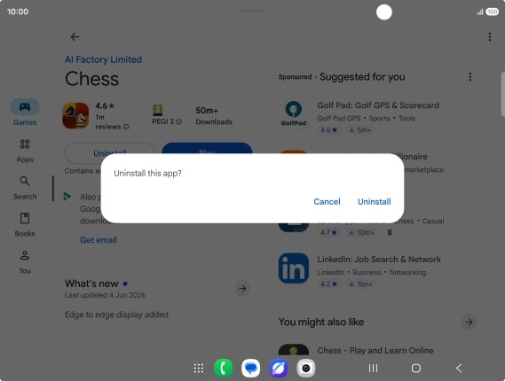 Press Uninstall. Press Uninstall.
