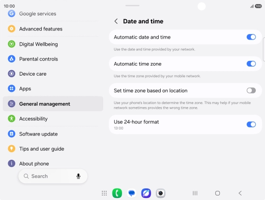 Press the Home key to return to the home screen. Press the Home key to return to the home screen.